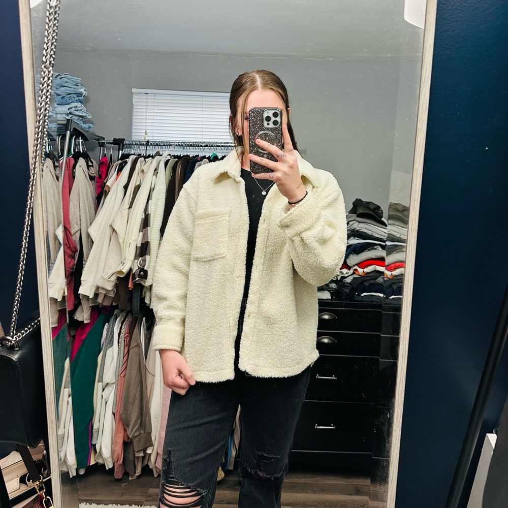 Boutique Sherpa Button Up